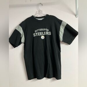 NFL Pittsburgh Steelers T-Shirt, Size L, Black/Gray, Short Sleeves